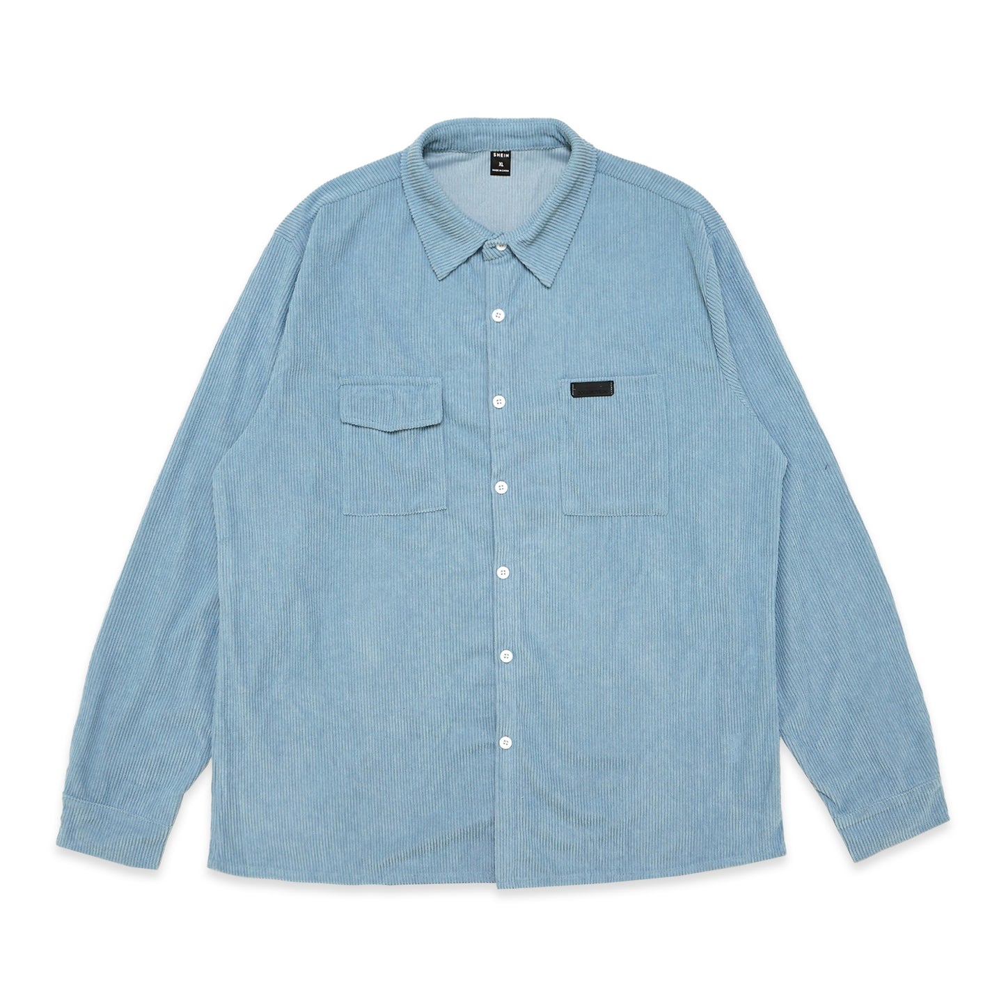 SHN Double Pockets Corduroy Long Sleeve Shirt