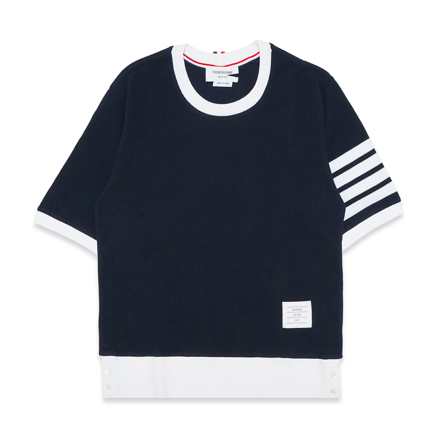 TBN Classic White Collar Pique T-Shirt