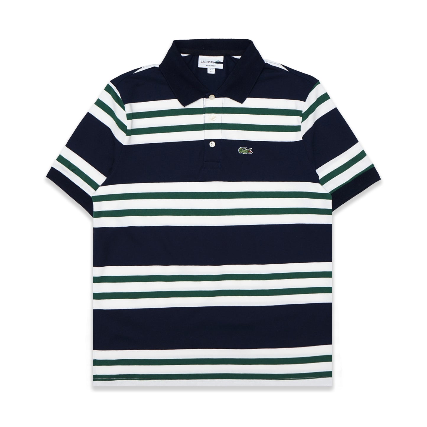 LCST Contrasting Color Stripes Pique Polo Shirt
