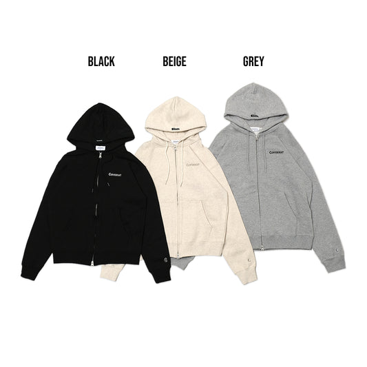 Covernat Small Authentic Logo Zip-Up Hoodie