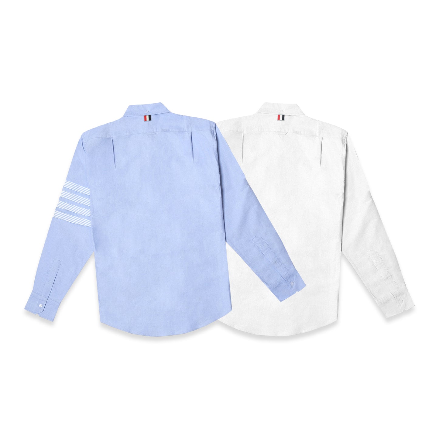 TBN Oxford White Blue Stripes Long Sleeve Shirt