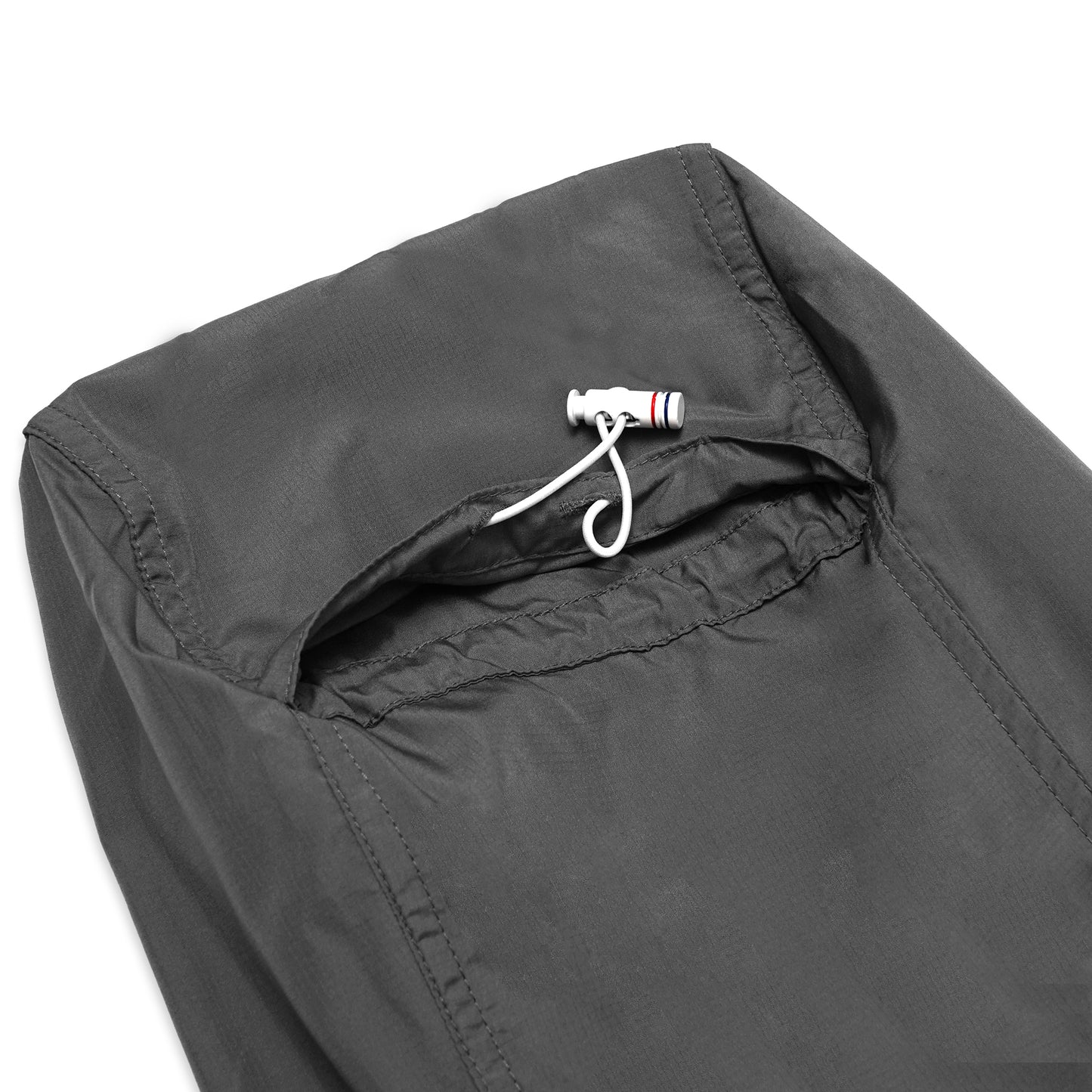 TBN White Zipper Hooded Windbreaker Jacket