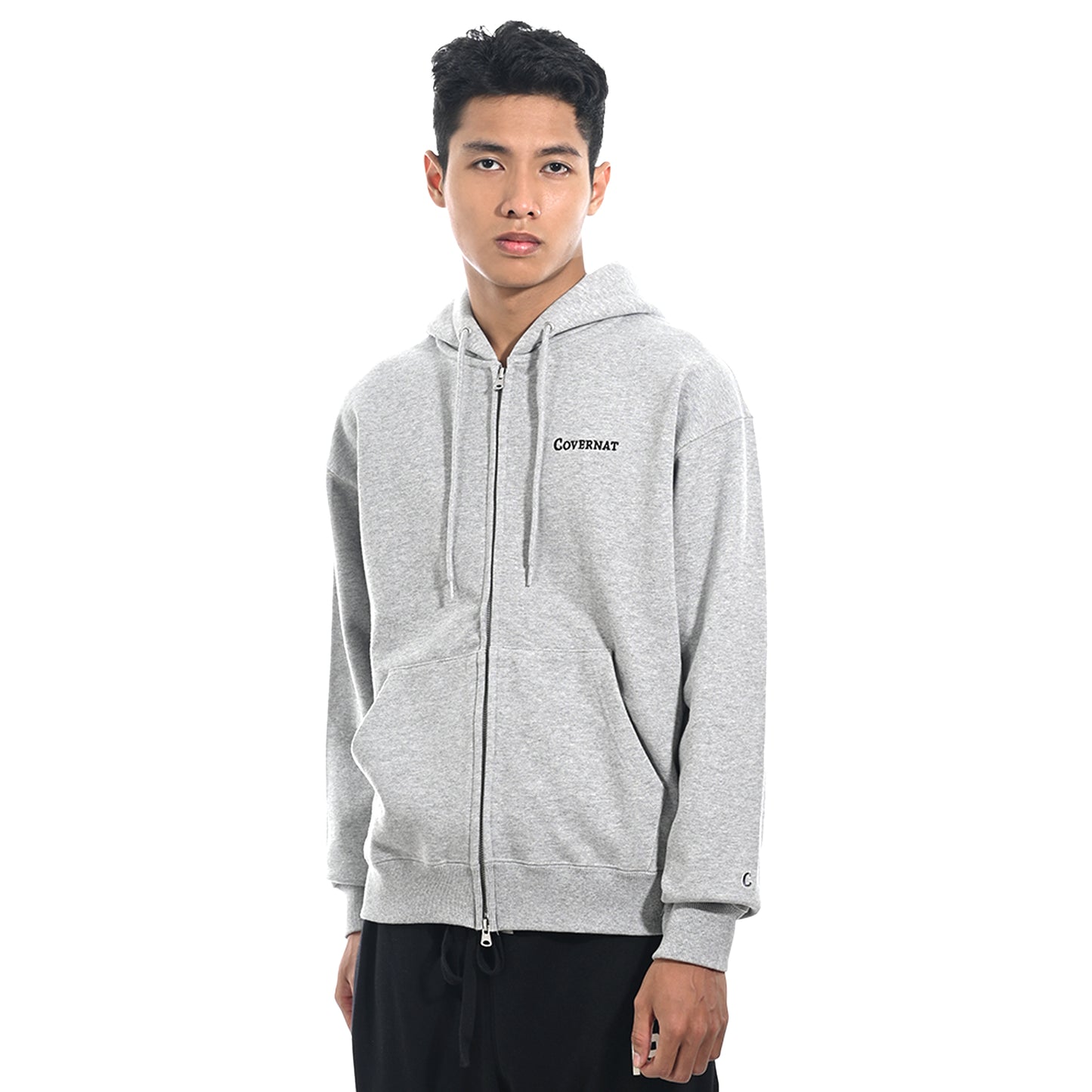 Covernat Small Authentic Logo Zip-Up Hoodie