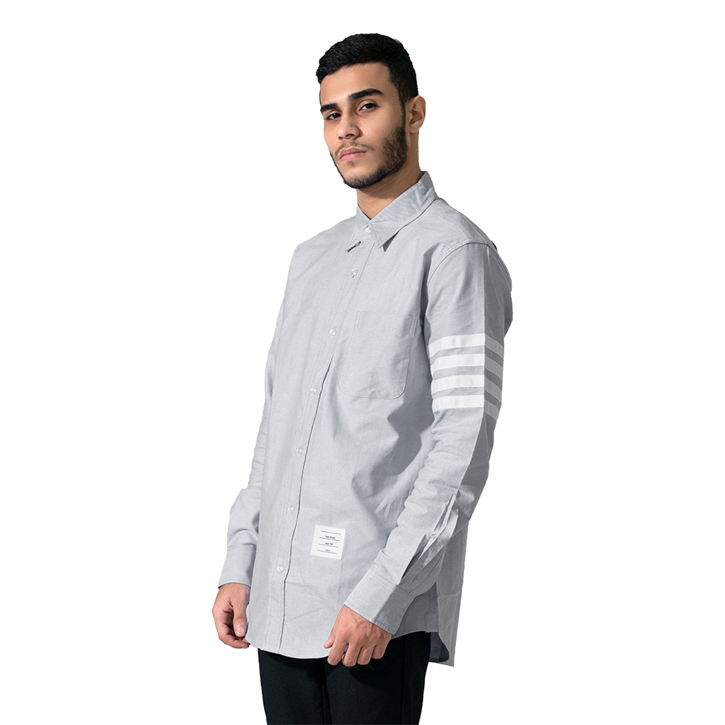 TBN Oxford Bar Stripes Long Sleeve Shirt