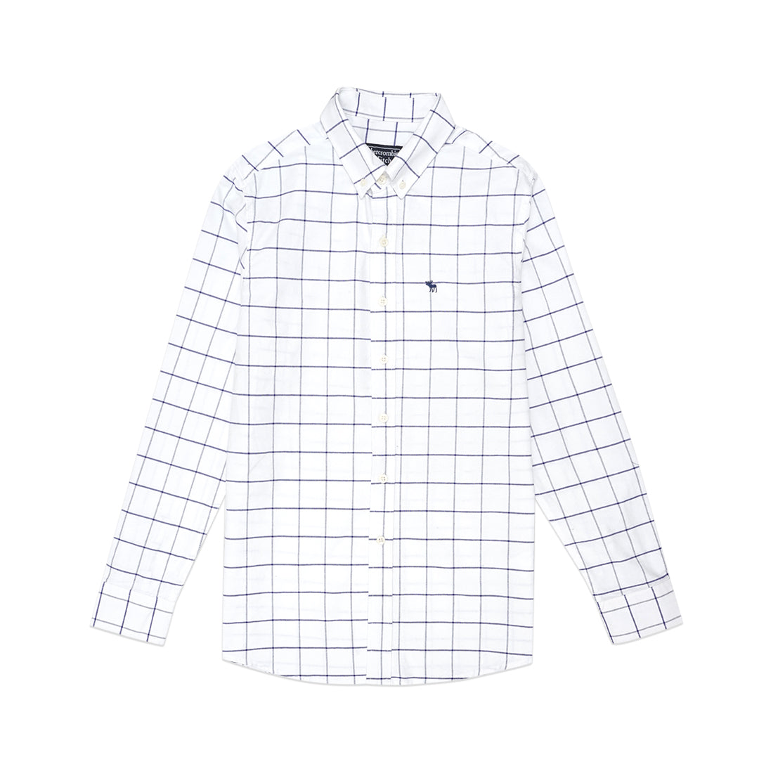 ANF Checkered Oxford Long Sleeve Shirt