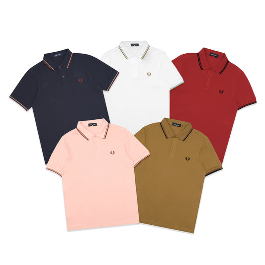 FPR Double Stripes Collar Polo Shirt