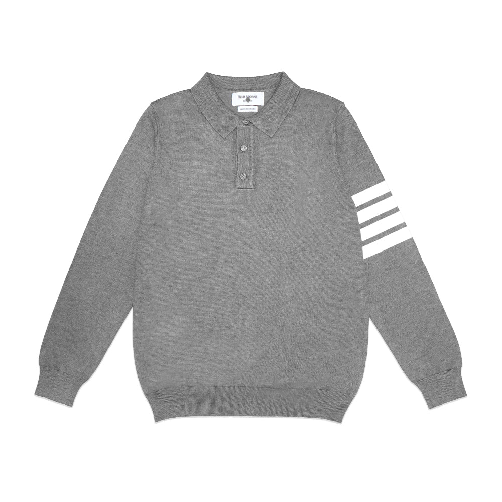TBN Bar Stripes Long Sleeve Polo Shirt
