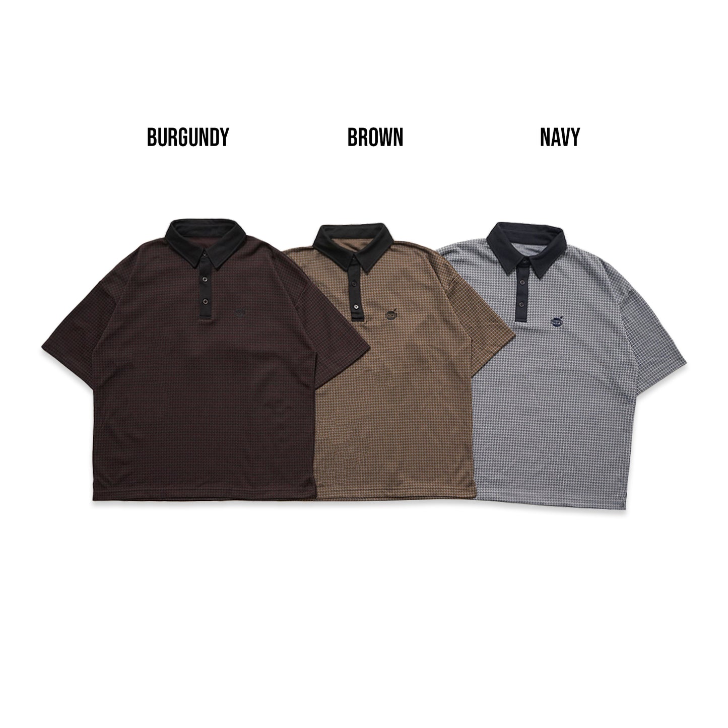 Urban Research OOPS Golf Jacquard Polo Shirt