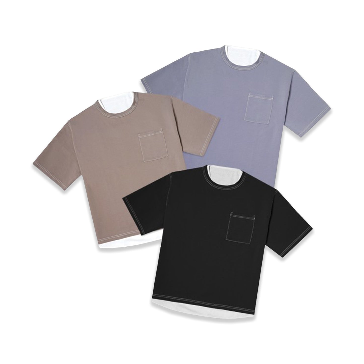 Beams Stitch Pocket Oversize T-Shirt