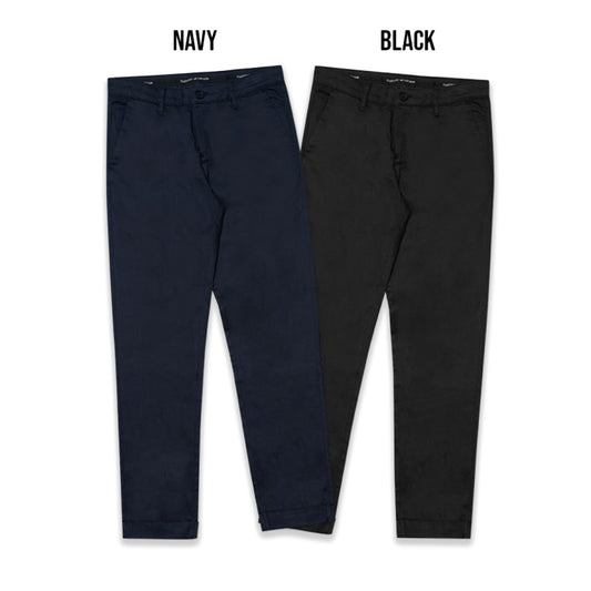 EAM Stretch Cotton Chino Pants
