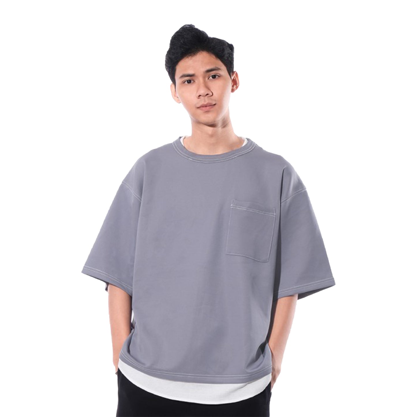 Beams Stitch Pocket Oversize T-Shirt