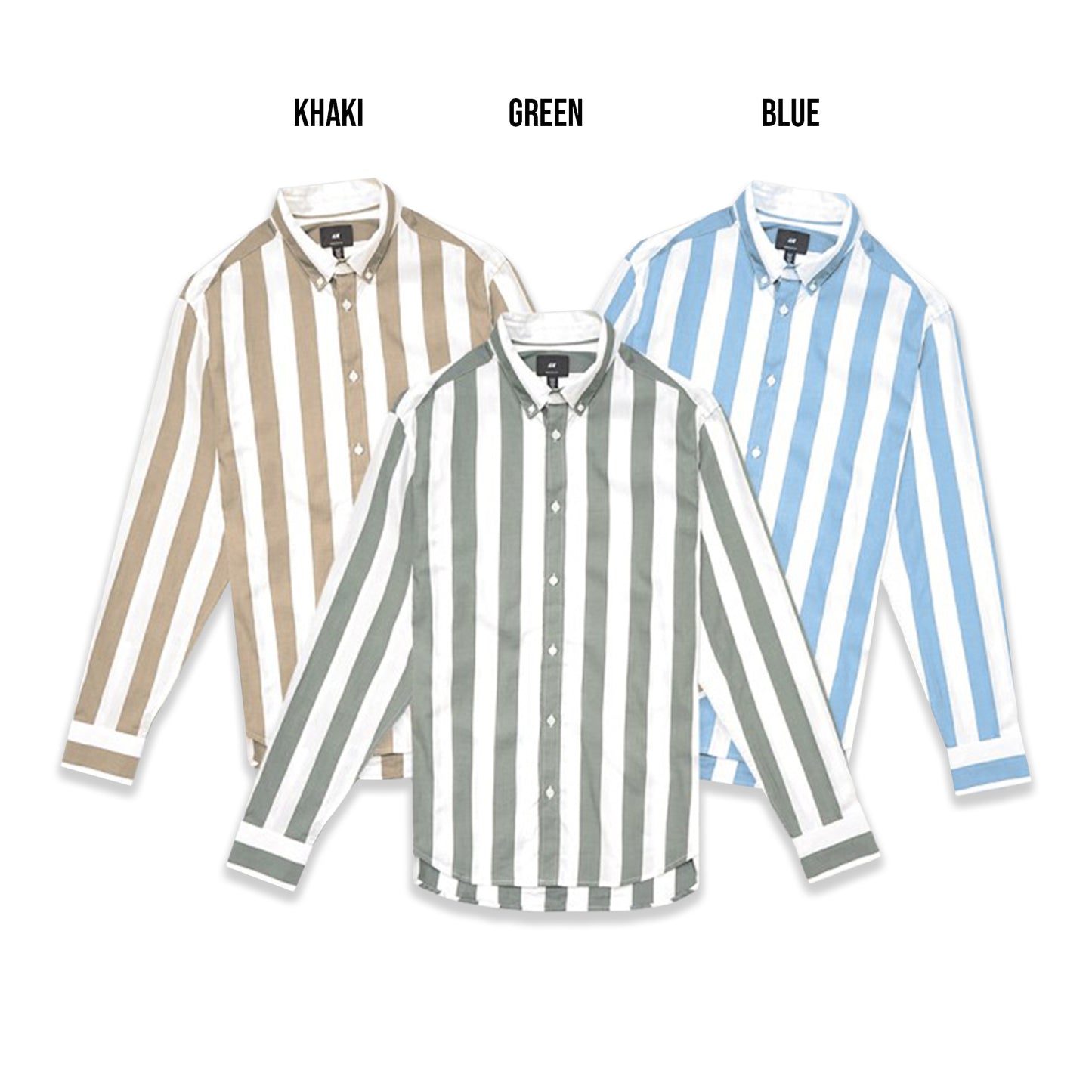 H&M Wide Vertical Stripes Long Sleeve Shirt