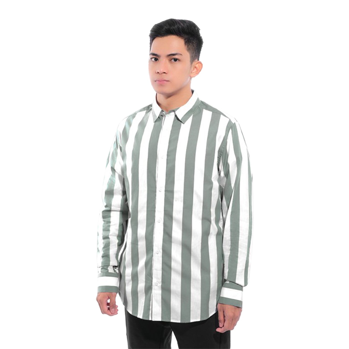 H&M Wide Vertical Stripes Long Sleeve Shirt