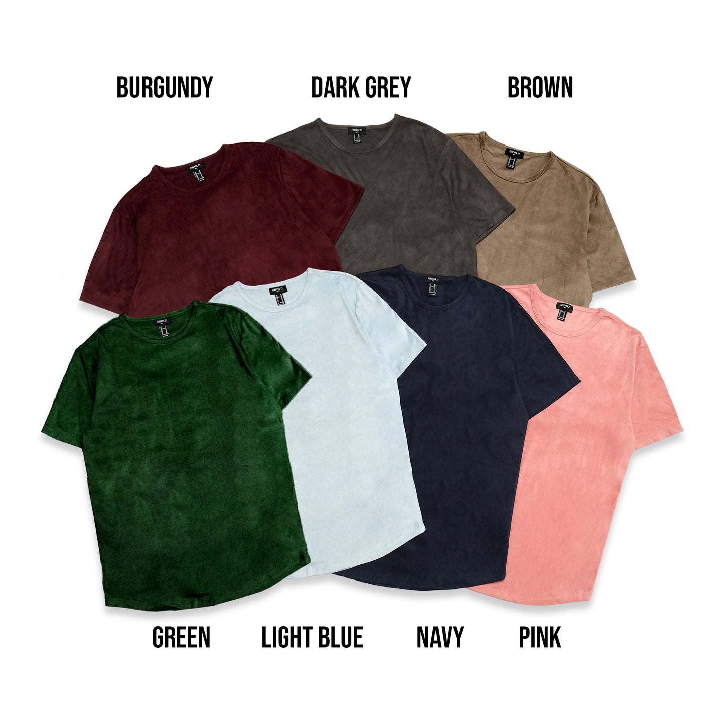 Forever21 Faux Suede Curved T-Shirt