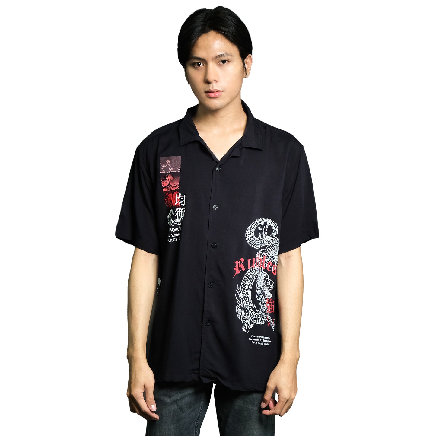 Brooklyn Cloth Ruthless Dragon Rayon Short Sleeve Shirt