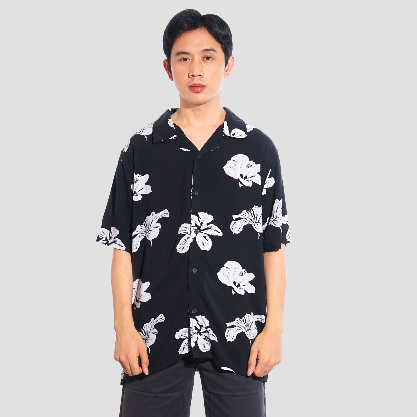 Brooklyn Cloth Floral Print Rayon Short Sleeve Shirt