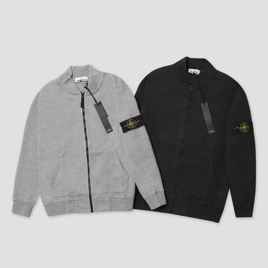 SIL Logo Patch Zip-Up Bomber Jacket