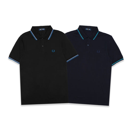 FPR Twin Tipped Blue Logo Polo Shirts