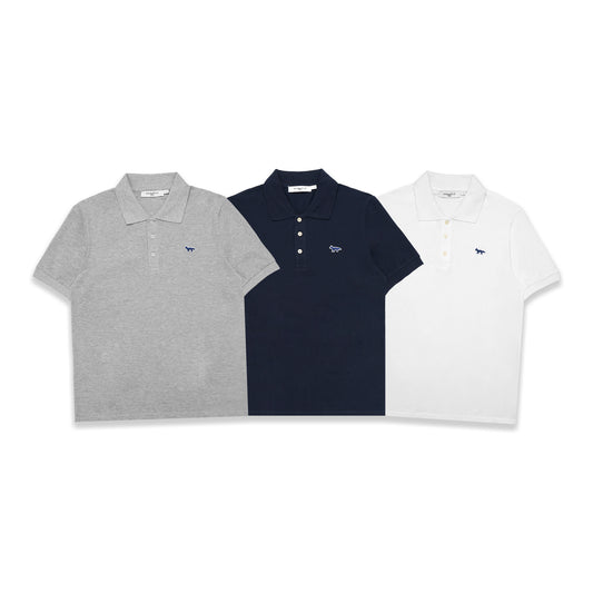 MKS Classic Navy Fox Patch Polo Shirt