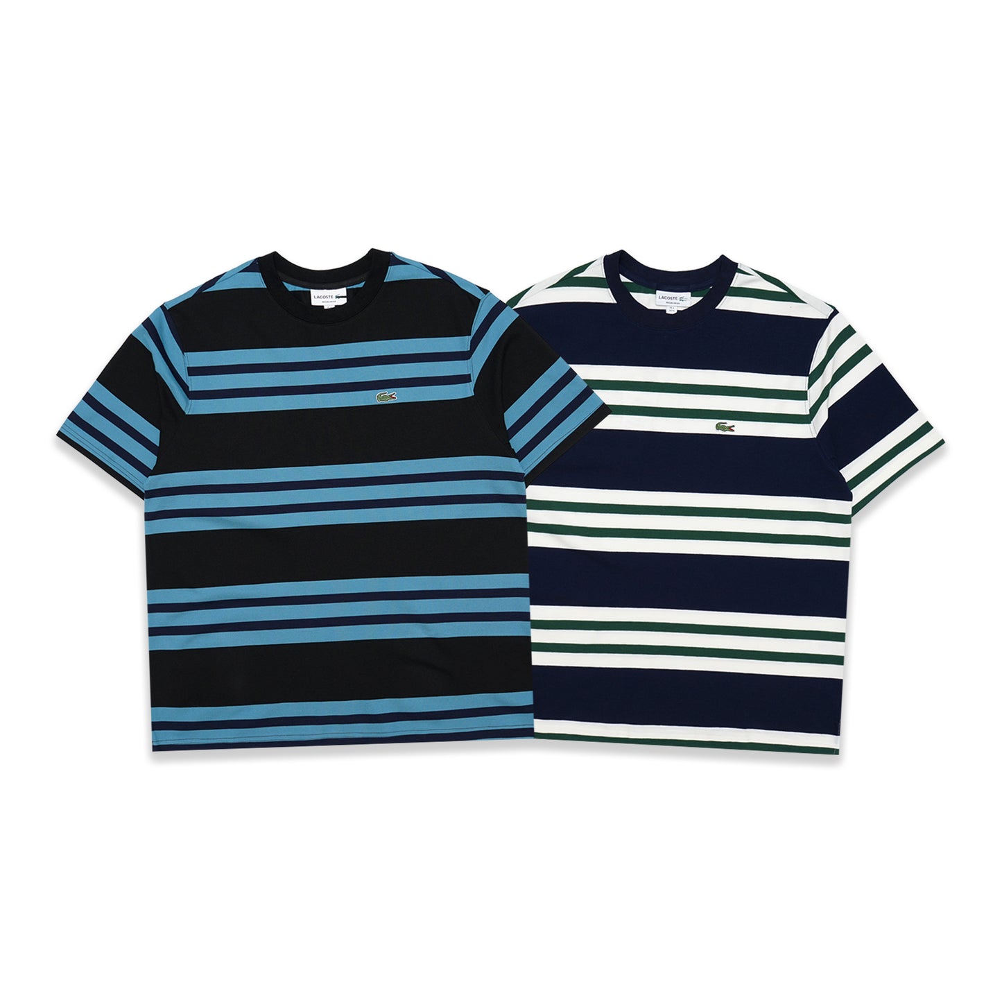 LCST Contrasting Color Stripes Pique T-Shirt