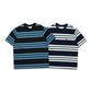 LCST Contrasting Color Stripes Pique T-Shirt