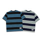 LCST Contrasting Color Stripes Pique T-Shirt