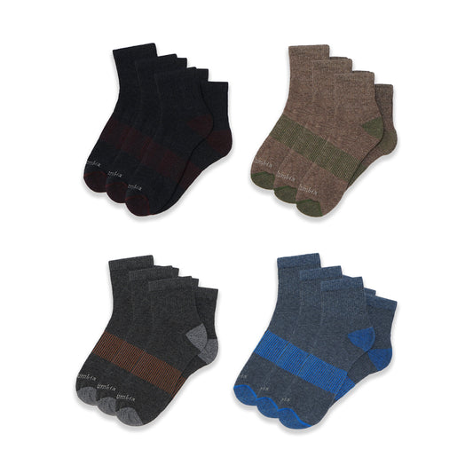 CLM Wool Blend Quarter Socks 3-Pair Pack