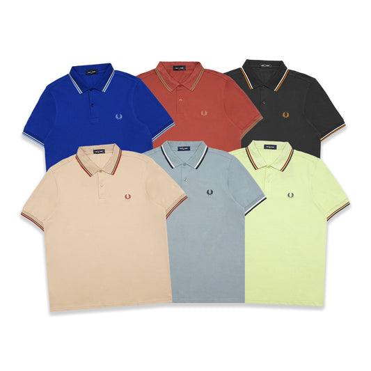 FPR Bicolor Stripes Collar Polo Shirts