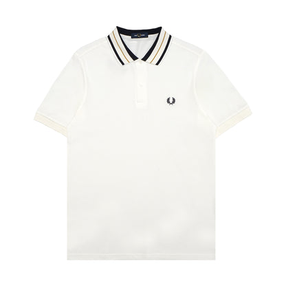 FPR Tricolor Stripes Collar Polo Shirt