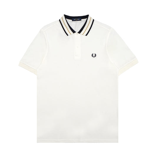 FPR Tricolor Stripes Collar Polo Shirt