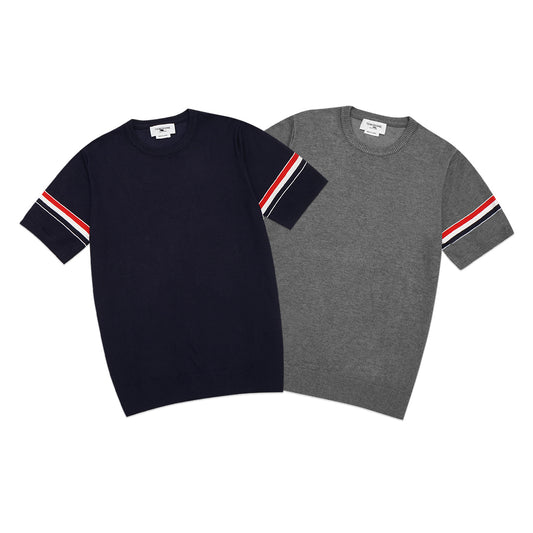 TBN Tricolor Stripes Knitted T-Shirt