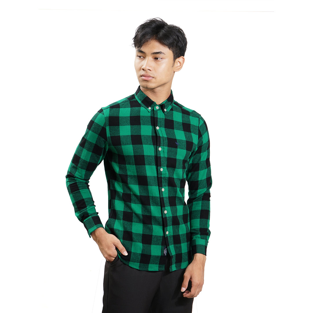 ANF Checkered Flannel Long Sleeve Shirt