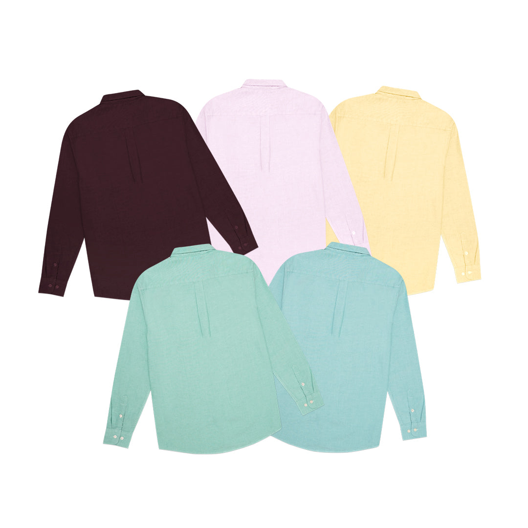 ANF Solid Oxford Long Sleeve Shirt