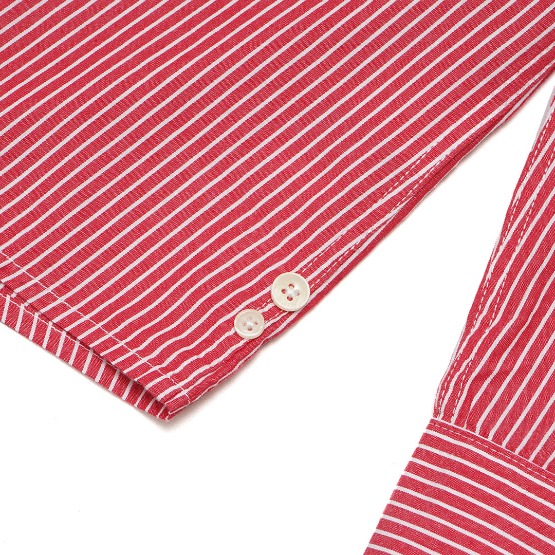 ANF Striped Poplin Long Sleeve Shirt