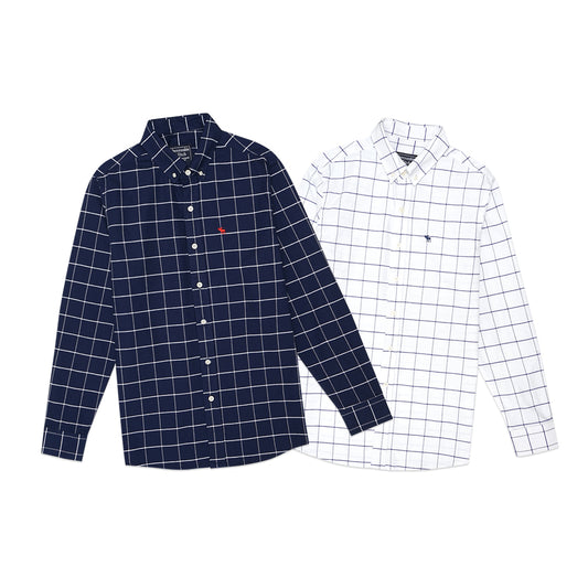 ANF Checkered Oxford Long Sleeve Shirt