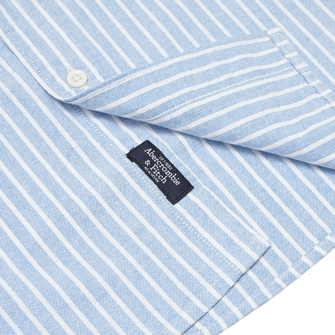 ANF Striped Oxford Long Sleeve Shirt