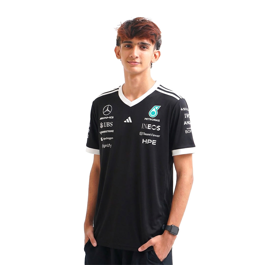 ADD X Mercedes AMG Petronas F1 Team V Neck Jersey T-Shirt