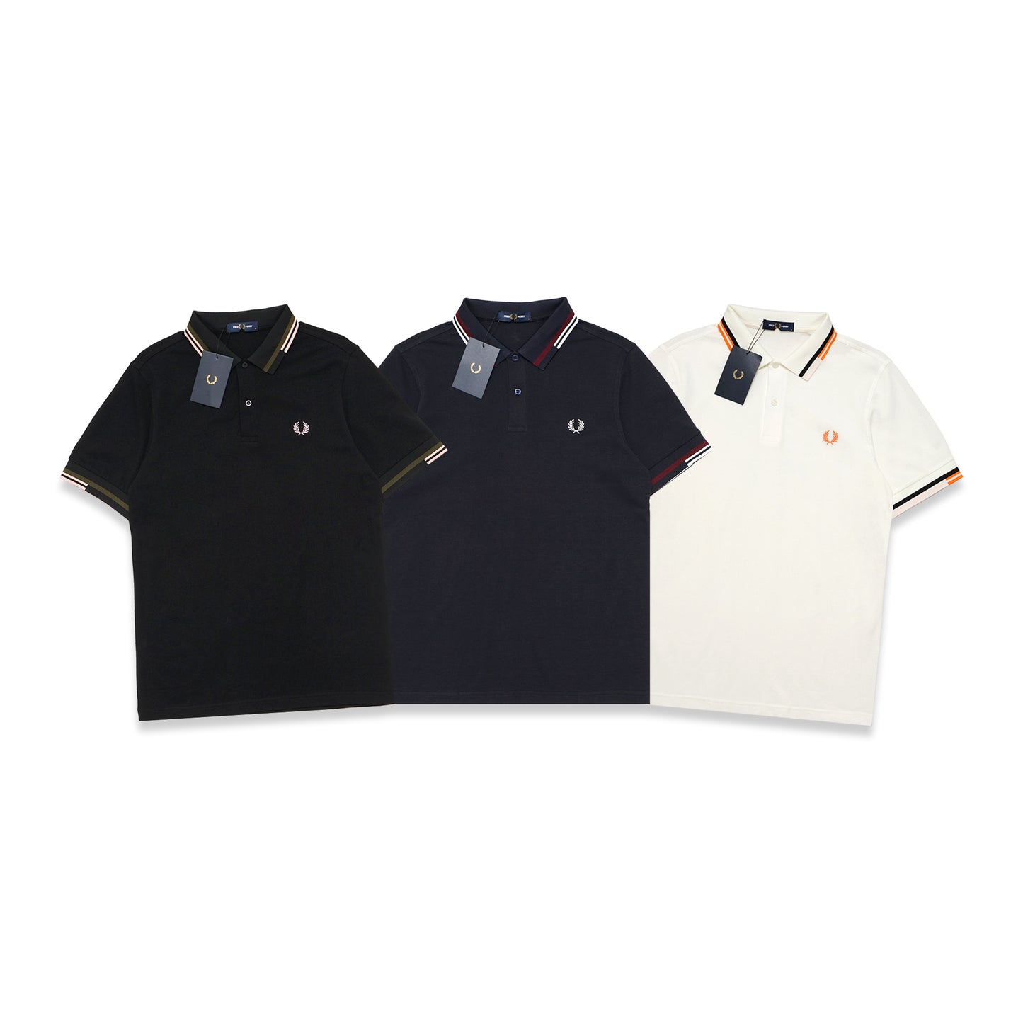 FPR Tricolor Stripe Collar Polo Shirt