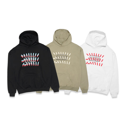 MM Short Tapes and Number Logo Hoodie