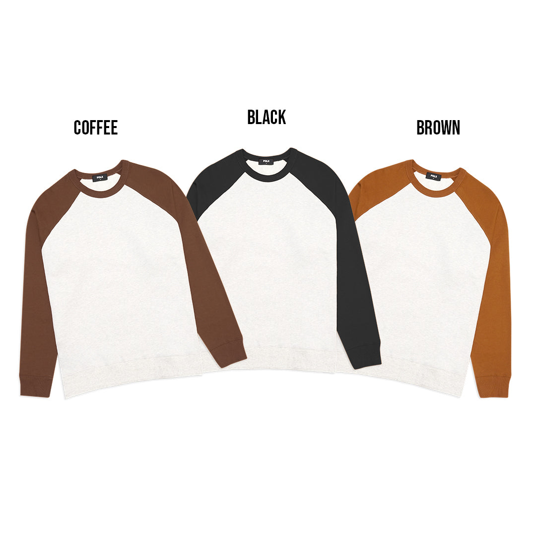 FOLX Color Block Raglan Sweatshirt