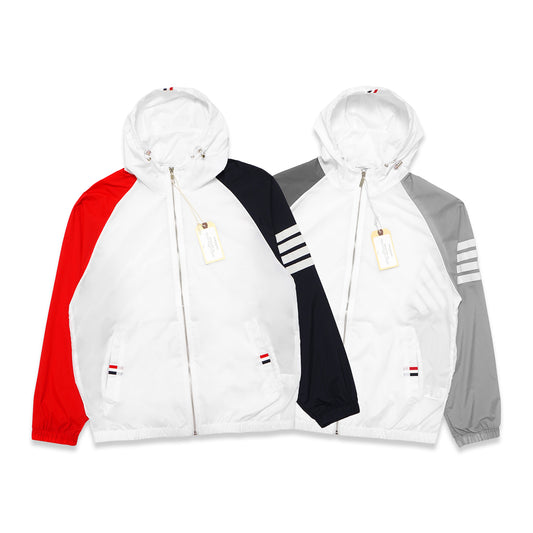 TBN Color-Block Hooded Windbreaker Jacket
