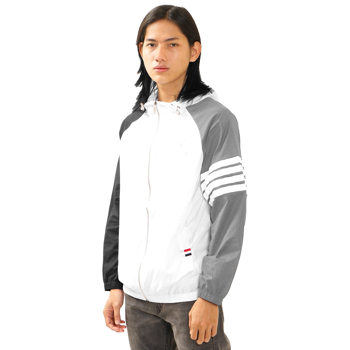 TBN Color-Block Hooded Windbreaker Jacket