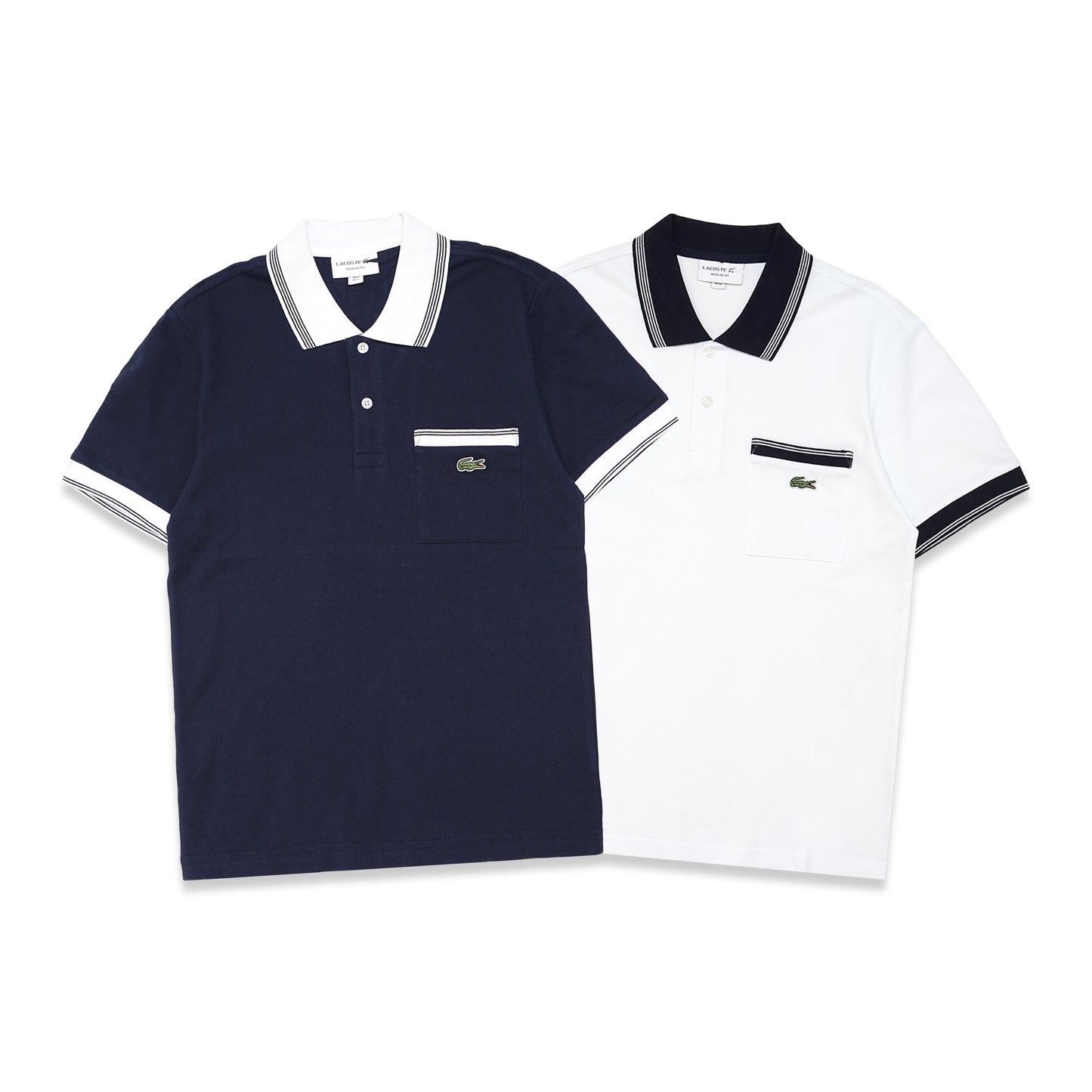 LCST Striped Cotton Regular Fit Polo Shirt