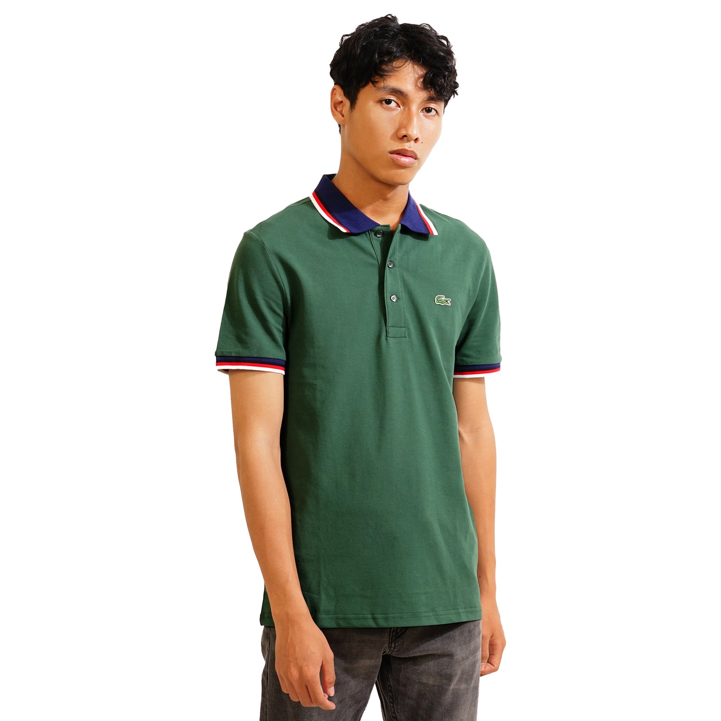 LCST Contrast Collar and Cuffs Regular Fit Polo Shirt