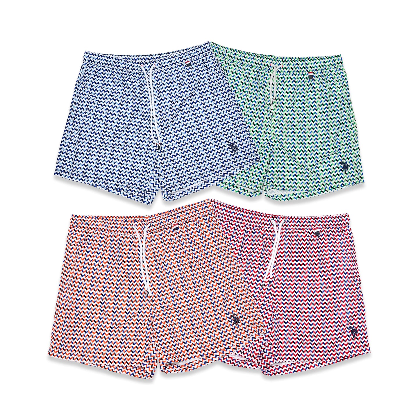 U.S. Polo Assn. Zig-Zag Swim Shorts