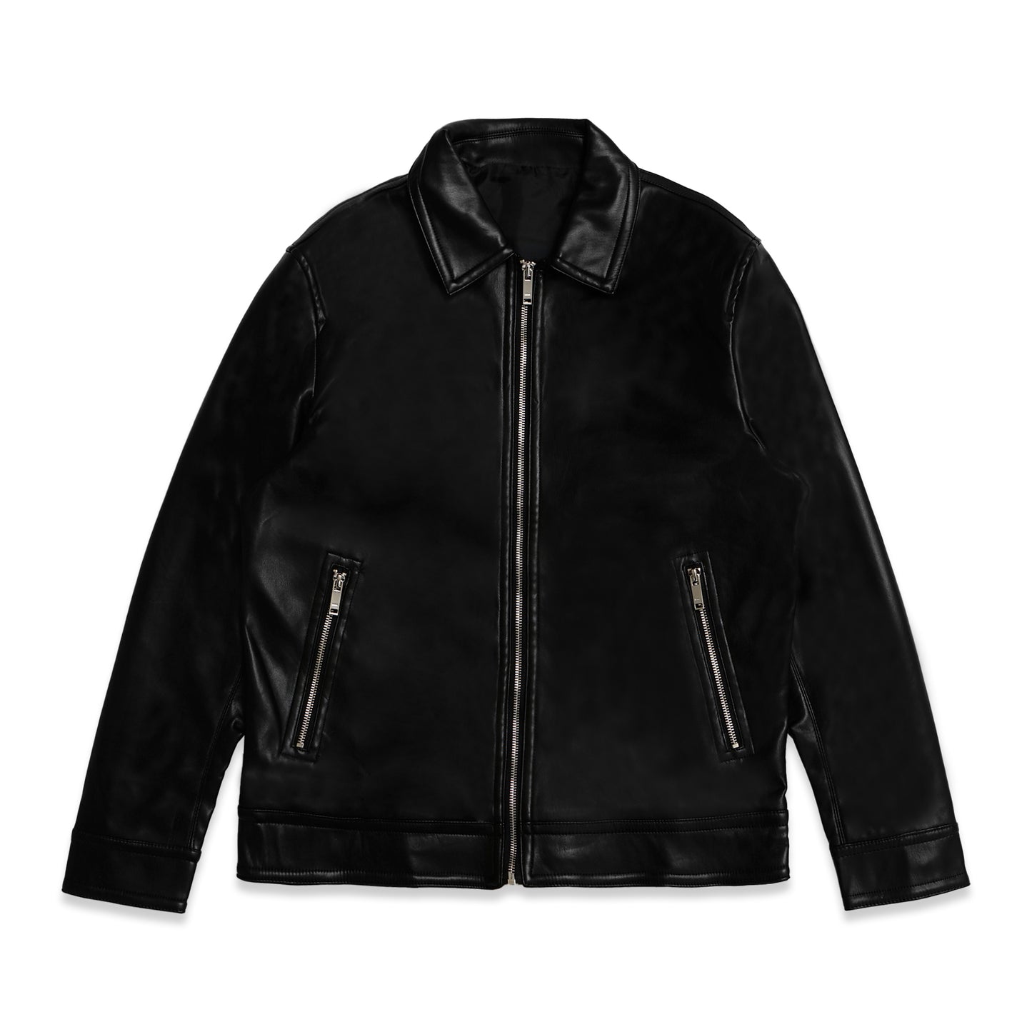 ZRA Zipped Faux-Leather Jacket