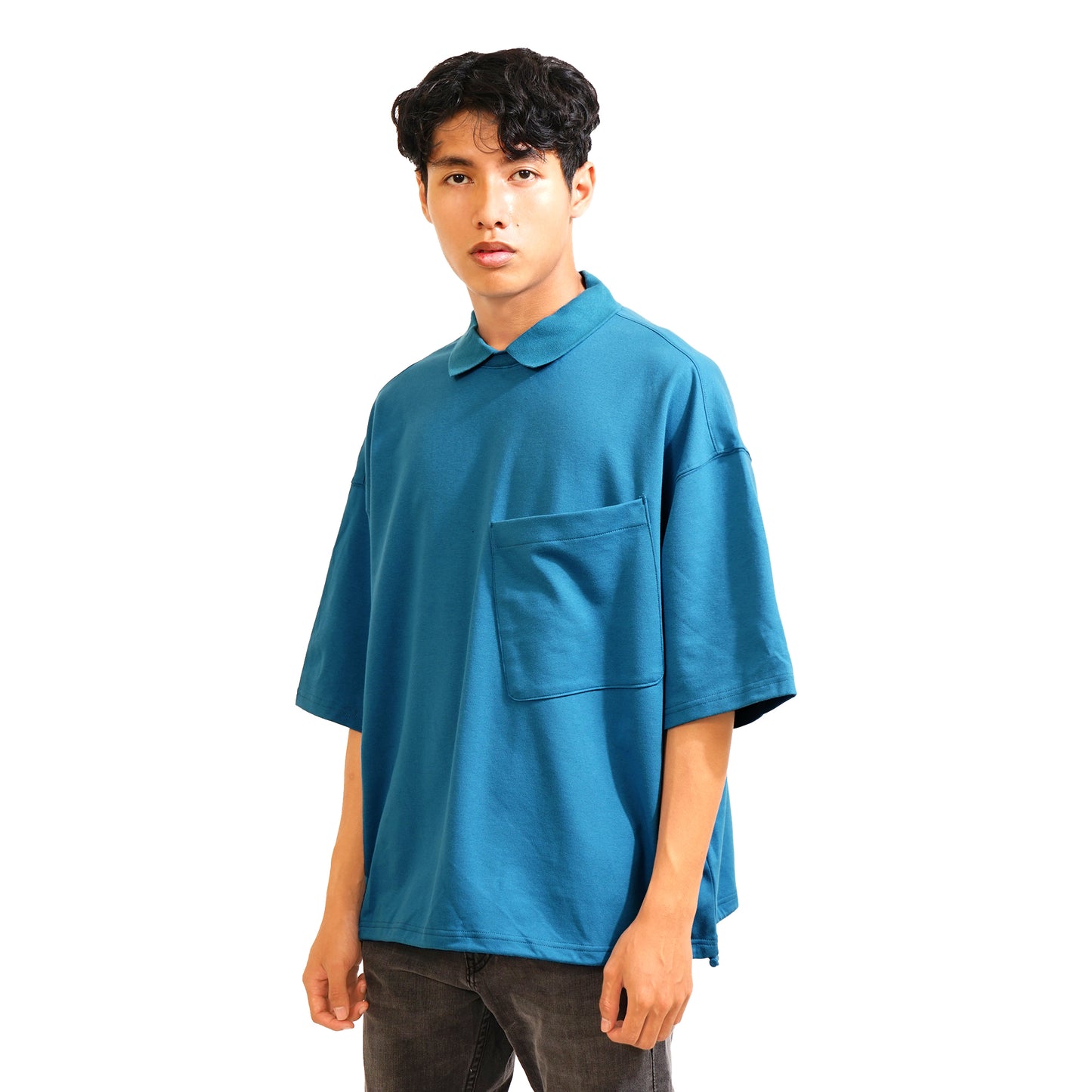 H&M Polo Collar Oversize T-Shirt