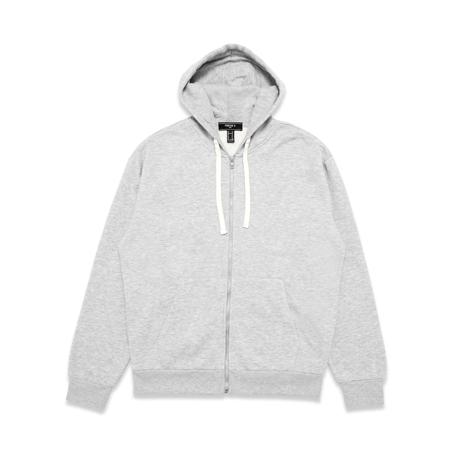 Forever21 Basic Fleece Zip-Up Hoodie