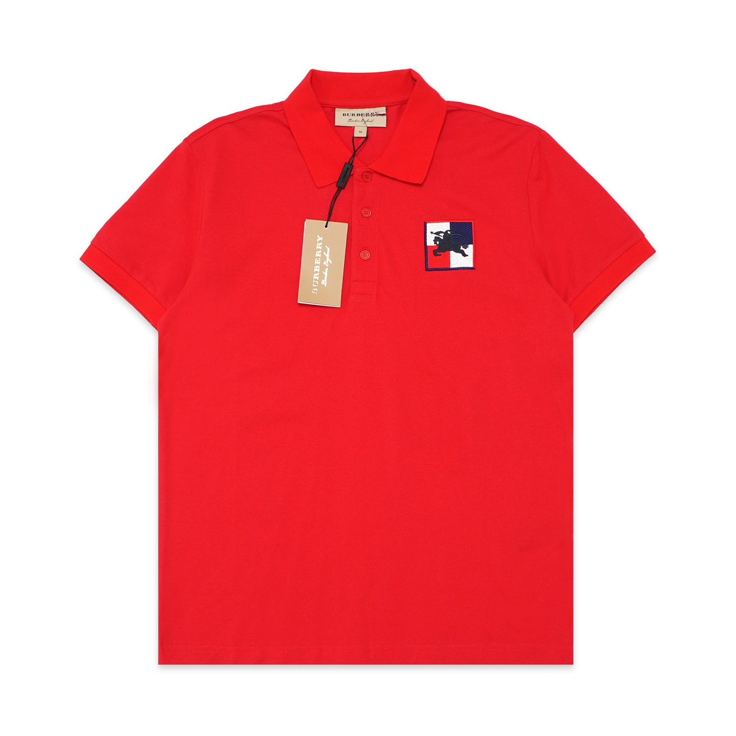 BRBRY Square Knight Logo Pique Polo Shirt