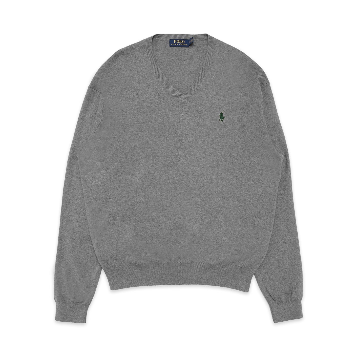 PRL Logo Cotton V-Neck Sweater